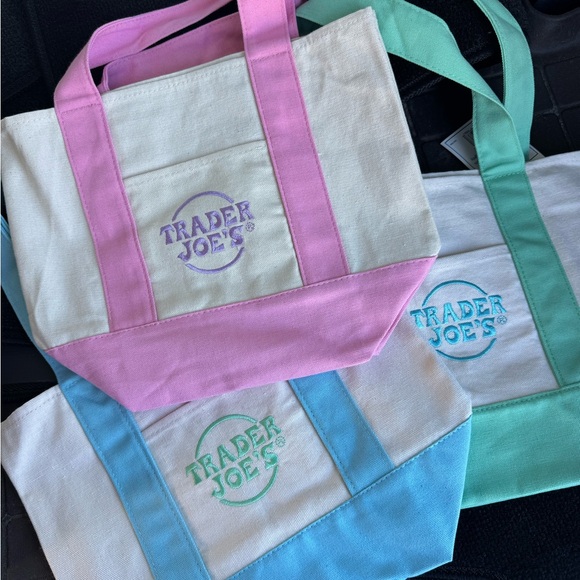 Trader Joe'S Handbags - Trader Joe's Canvas Tote Bags Set